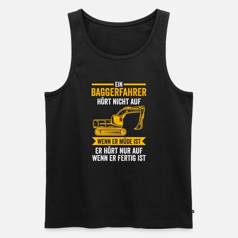 Baggerfahrer Job Baggerführer Geschenk - Männer Premium Bio Tank Top - Schwarz