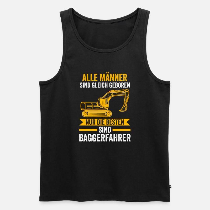 Baggerfahrer Job Baggerführer Geschenk - Männer Premium Bio Tank Top - Schwarz