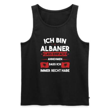 Albanien Heimat Albanisch Geschenk - Männer Premium Bio Tank Top - Schwarz - Vorne - Michal (187cm)