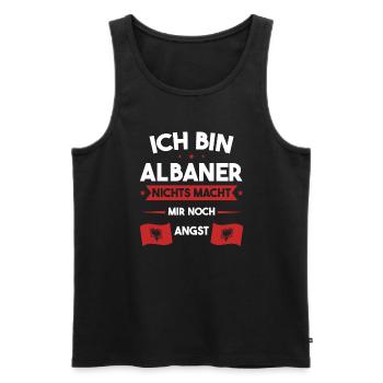 Albanien Heimat Albaner Geschenk - Männer Premium Bio Tank Top - Schwarz - Vorne - Michal (187cm)