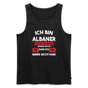 Albanien Heimat Albaner Geschenk - Männer Premium Bio Tank Top - Schwarz - Vorne - Michal (187cm)