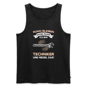 Techniker Beruf Ingenieur Geschenk - Männer Premium Bio Tank Top - Schwarz - Vorne - Michal (187cm)