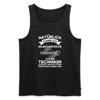 Techniker Beruf Fachmann Technik Geschenk - Männer Premium Bio Tank Top - Schwarz - Vorne - Michal (187cm)