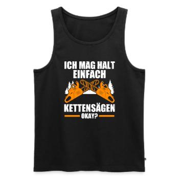 Baumpfleger Forstwirt Waldarbeiter Geschenk - Männer Premium Bio Tank Top - Schwarz - Vorne - AI Model Male 178 light (178cm)