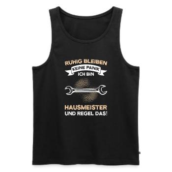 Hausmeister Beruf Handwerker Geschenk - Männer Premium Bio Tank Top - Schwarz - Vorne - Michal (187cm)