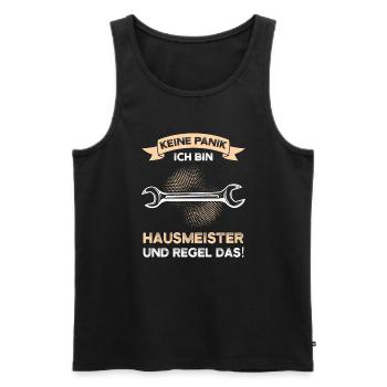Hausmeister Beruf Handwerker Geschenk - Männer Premium Bio Tank Top - Schwarz - Vorne - Michal (187cm)