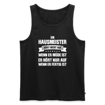 Hausmeister Beruf Handwerker Geschenk - Männer Premium Bio Tank Top - Schwarz - Vorne - Michal (187cm)