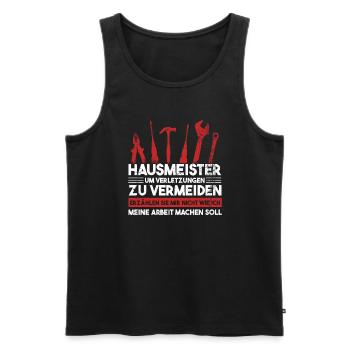 Hausmeister Beruf Hausverwalter Geschenk - Männer Premium Bio Tank Top - Schwarz - Vorne - Michal (187cm)