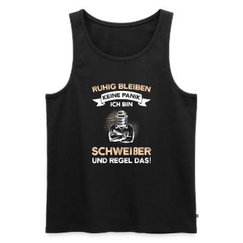 Schweißer Beruf Schweisser Geschenk - Männer Premium Bio Tank Top - Schwarz - Vorne - Michal (187cm)
