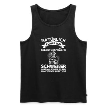 Schweißer Beruf Schweisser Geschenk - Männer Premium Bio Tank Top - Schwarz - Vorne - Michal (187cm)