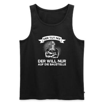 Schweißer Beruf Schweißerei Geschenk - Männer Premium Bio Tank Top - Schwarz - Vorne - Michal (187cm)