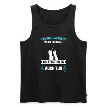 Chorleiterin Beruf Chorsänger Geschenk - Männer Premium Bio Tank Top - Schwarz - Vorne - AI Model Male 178 light (178cm)