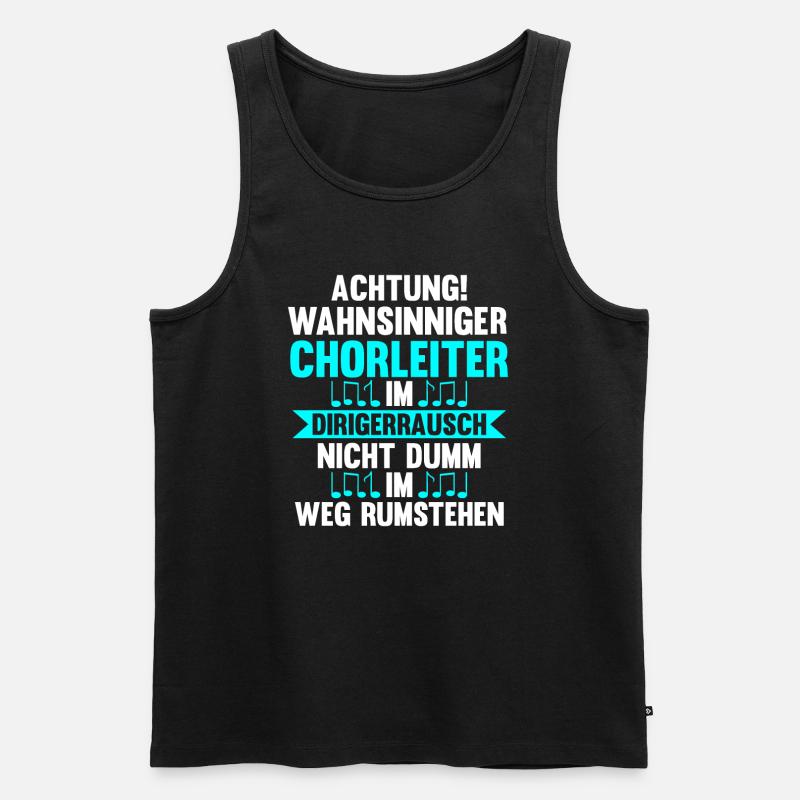Chorleiter Beruf Dirigent Geschenk - Männer Premium Bio Tank Top - Schwarz