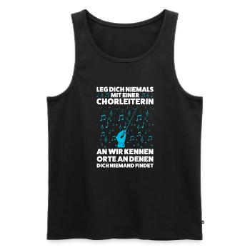 Chorleiterin Beruf Chor Geschenk - Männer Premium Bio Tank Top - Schwarz - Vorne - AI Model Male 178 light (178cm)