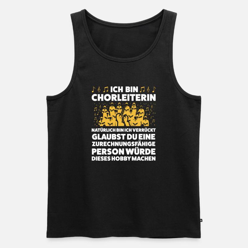 Chorleiterin Beruf Dirigentin Geschenk - Männer Premium Bio Tank Top - Schwarz