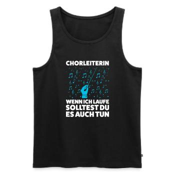 Chorleiterin Beruf Chorleitung Geschenk - Männer Premium Bio Tank Top - Schwarz - Vorne - AI Model Male 178 light (178cm)