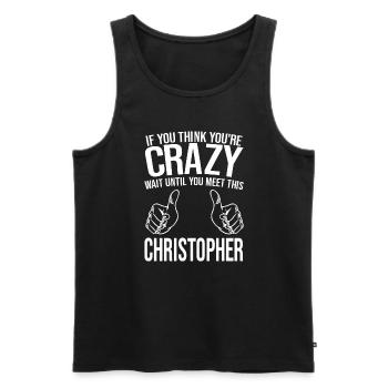 Vorname Christopher Name Christopher Geschenk - Männer Premium Bio Tank Top - Schwarz - Vorne - AI Model Male 178 light (178cm)