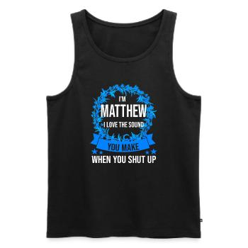 Vorname Christopher Name Christopher Geschenk - Männer Premium Bio Tank Top - Schwarz - Vorne - AI Model Male 178 light (178cm)