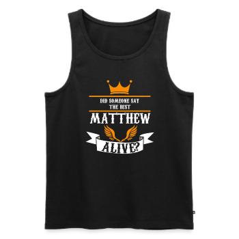 Vorname Christopher Name Christopher Geschenk - Männer Premium Bio Tank Top - Schwarz - Vorne - AI Model Male 178 light (178cm)
