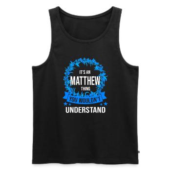 Vorname Christopher Name Christopher Geschenk - Männer Premium Bio Tank Top - Schwarz - Vorne - AI Model Male 178 light (178cm)