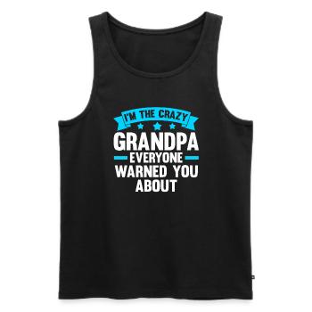 Großvater Großvater Großvater Geschenk - Männer Premium Bio Tank Top - Schwarz - Vorne - Michal (187cm)