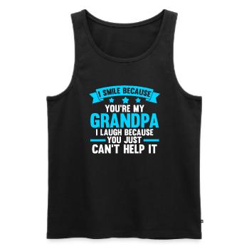 Großvater Großvater Großvater Geschenk - Männer Premium Bio Tank Top - Schwarz - Vorne - Michal (187cm)