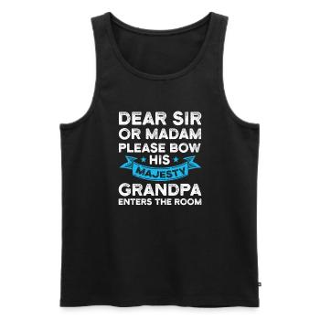 Großvater Großvater Großvater Geschenk - Männer Premium Bio Tank Top - Schwarz - Vorne - Michal (187cm)