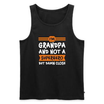 Großvater Großvater Großvater Geschenk - Männer Premium Bio Tank Top - Schwarz - Vorne - Michal (187cm)