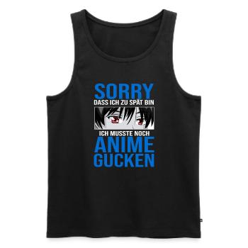 Anime Boy Zocken Zocker Geschenk - Männer Premium Bio Tank Top - Schwarz - Vorne - Michal (187cm)