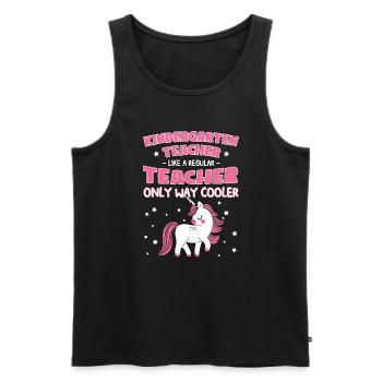 Lehrerin Kindergärtnerin Kindergärtnerin Geschenk - Männer Premium Bio Tank Top - Schwarz - Vorne - Michal (187cm)