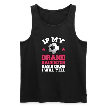 Fußball Oma Enkelin Fußball Oma Sport Geschenk - Männer Premium Bio Tank Top - Schwarz - Vorne - Michal (187cm)
