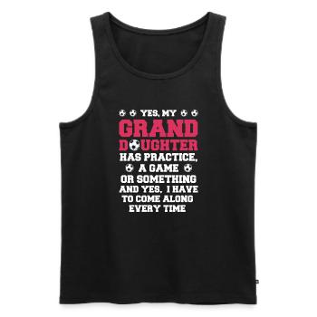 Fußball Oma Enkelin Fußball Oma Sport Geschenk - Männer Premium Bio Tank Top - Schwarz - Vorne - Michal (187cm)