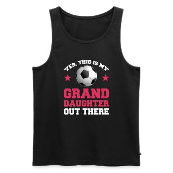 Fußball Oma Enkelin Fußball Oma Sport Geschenk - Männer Premium Bio Tank Top - Schwarz - Vorne - Michal (187cm)