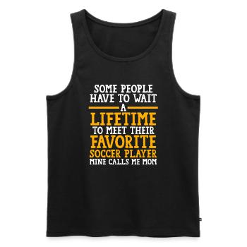 Soccer Mom Tochter Soccer Mom Sport Geschenk - Männer Premium Bio Tank Top - Schwarz - Vorne - Michal (187cm)