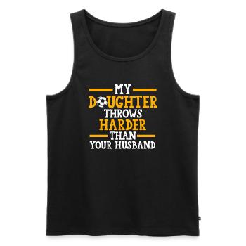 Soccer Mom Tochter Soccer Mom Sport Geschenk - Männer Premium Bio Tank Top - Schwarz - Vorne - Michal (187cm)
