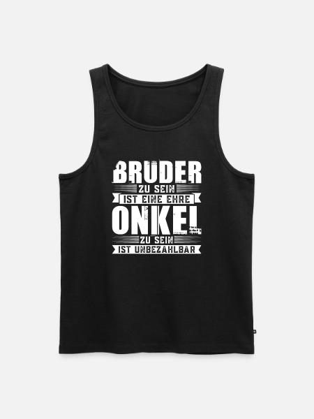 Bruder Onkel Brüder Geschenk - Männer Premium Bio Tank Top - Schwarz