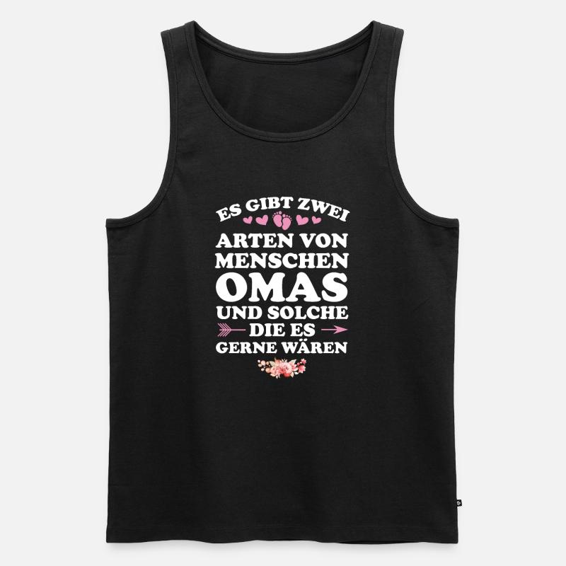 Oma Großmutter Großmütter Geschenk - Männer Premium Bio Tank Top - Schwarz