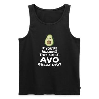 Avocados Avocado Avocado-Liebhaber Geschenk - Männer Premium Bio Tank Top - Schwarz - Vorne - Michal (187cm)