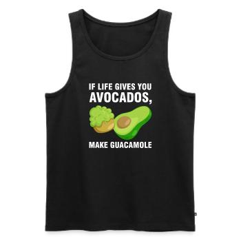 Avocados Avocado Avocado-Liebhaber Geschenk - Männer Premium Bio Tank Top - Schwarz - Vorne - Michal (187cm)