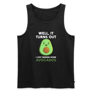 Avocados Avocado Avocado-Liebhaber Geschenk - Männer Premium Bio Tank Top - Schwarz - Vorne - Michal (187cm)