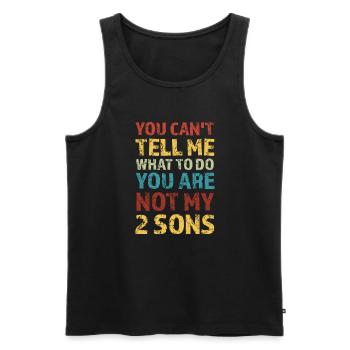 Vater, Vater, Vater Geschenk - Männer Premium Bio Tank Top - Schwarz - Vorne - Michal (187cm)