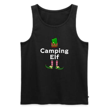 Camping Elf Camping Elf Geschenk - Männer Premium Bio Tank Top - Schwarz - Vorne - Michal (187cm)