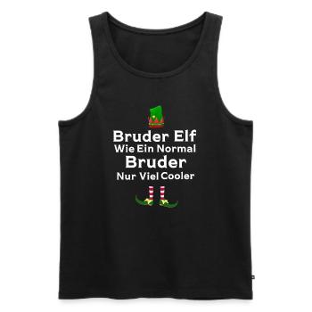 Bruder Elf Geschwister Geschenk - Männer Premium Bio Tank Top - Schwarz - Vorne - Michal (187cm)