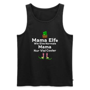 Mutter Elf Mütter Geschenk - Männer Premium Bio Tank Top - Schwarz - Vorne - Michal (187cm)