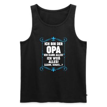 Opa Großvater Großvater Geschenk - Männer Premium Bio Tank Top - Schwarz - Vorne - Michal (187cm)