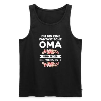 Oma Großmutter Großmütter Geschenk - Männer Premium Bio Tank Top - Schwarz - Vorne - AI Model Male 178 light (178cm)