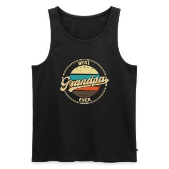 grandfather Grandpa grandad Geschenk - Männer Premium Bio Tank Top - Schwarz - Vorne - Michal (187cm)