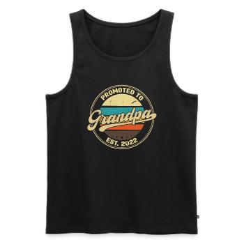 grandfather Grandpa grandad Geschenk - Männer Premium Bio Tank Top - Schwarz - Vorne - Michal (187cm)