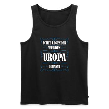 Uropa Familie Urgroßvater Geschenk - Männer Premium Bio Tank Top - Schwarz - Vorne - Michal (187cm)