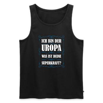 Uropa Familie Urenkel Geschenk - Männer Premium Bio Tank Top - Schwarz - Vorne - AI Model Male 178 light (178cm)